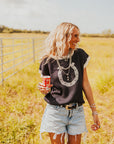 The Kaiya Horseshoe Sweater Vest in Navy