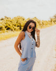 The Rio Linen Set in Blue