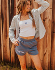 The Cowgirl Club Short in Dusty Blue