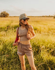 The Horsebit Tank in Taupe