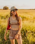 The Horsebit Tank in Taupe
