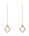 Bronze Geometric Threader Earrings