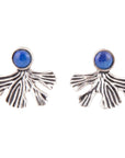 Ginko Blue Lapis and Sterling Silver Stud Earrings