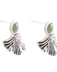 Ginko Blue Turquoise and Sterling Silver Stud Earrings