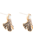 Ginko Mother of Pearl Post Earrings