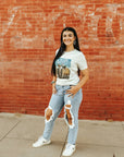 God Bless America Cowboy Trump Graphic Tee