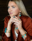 Golden Bronze Chain and White Pearl Cross Pendant Necklaces
