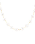 Golden Chain and White Pearl Necklaces