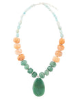 Green Aventurine Bold Pendant Necklace