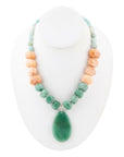Green Aventurine Bold Pendant Necklace