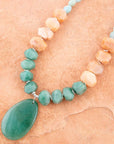 Green Aventurine Bold Pendant Necklace