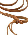 AJ Tack Harness Leather Rattlesnake Roper Reins - 5/8in x 7ft 9in