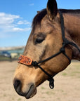 Bronc Halter with Tooled Cross Noseband