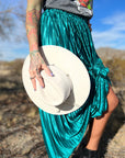 Wide Brim Ivory Hat -clearance