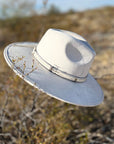 Wide Brim Ivory Hat -clearance