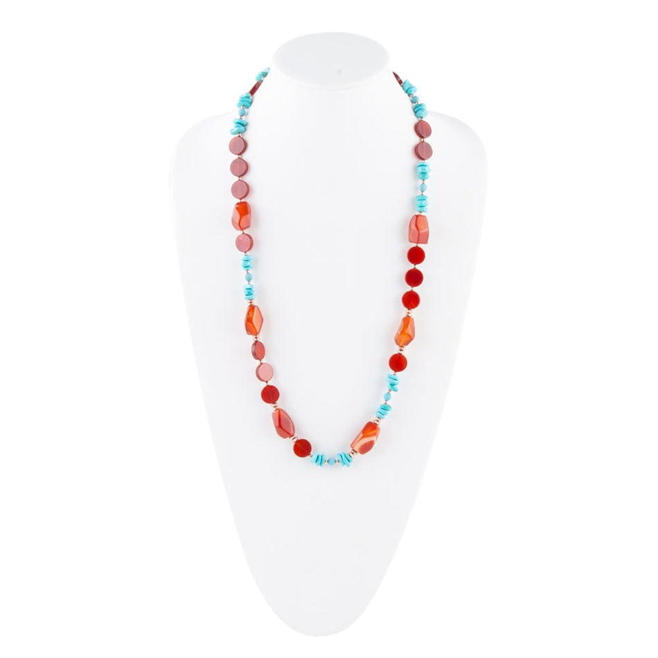 Headed West Long Carnelian Necklace