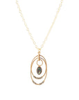 Henley Blue Abalone Golden Pendant Necklace