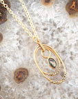Henley Blue Abalone Golden Pendant Necklace