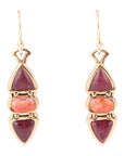 Hit a Triple Bordeaux Quartz Earring
