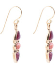 Hit a Triple Bordeaux Quartz Earring