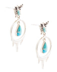 Honey Blue Turquoise Sterling Silver Drop Earrings