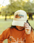 Howdy Pumpkin Turquoise Trucker Hat