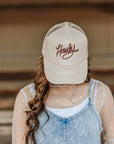 Howdy Rope Embroidered Trucker Hat