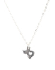 I Love Texas Silver Necklace