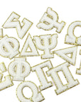 Greek Alphabet Self Adhesive Chenille Patches