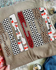 Teacher cherry checker leopard design tee or sweatshirt