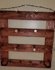 6 Cowboy Hat Rack Vertical | Cowboy Hat Holder | Rustic Western Hat Display | Handcrafted Wooden Organizer | Space-Saving Home Decor | Made in USA