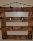 6 Cowboy Hat Rack Vertical | Cowboy Hat Holder | Rustic Western Hat Display | Handcrafted Wooden Organizer | Space-Saving Home Decor | Made in USA