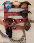6 Cowboy Hat Rack Vertical | Cowboy Hat Holder | Rustic Western Hat Display | Handcrafted Wooden Organizer | Space-Saving Home Decor | Made in USA