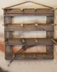 6 Cowboy Hat Rack Vertical | Cowboy Hat Holder | Rustic Western Hat Display | Handcrafted Wooden Organizer | Space-Saving Home Decor | Made in USA
