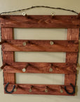 6 Cowboy Hat Rack Vertical | Cowboy Hat Holder | Rustic Western Hat Display | Handcrafted Wooden Organizer | Space-Saving Home Decor | Made in USA
