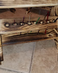 5 Skein Yarn Holder & Organizer | Wooden Yarn Rack | Knitting & Crochet Storage | Handcrafted Craft Room Decor | Yarn Spool Display
