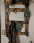 2 Cowboy Hat Rack | Cowboy Hat Holder | with 12 pegs for your Gimmee Caps | Rustic Western Hat Display | Handcrafted Wooden Organizer | Space-Saving Home Decor | Made in USA