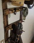 2 Cowboy Hat Rack | Cowboy Hat Holder | with 12 pegs for your Gimmee Caps | Rustic Western Hat Display | Handcrafted Wooden Organizer | Space-Saving Home Decor | Made in USA