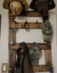 2 Cowboy Hat Rack | Cowboy Hat Holder | with 12 pegs for your Gimmee Caps | Rustic Western Hat Display | Handcrafted Wooden Organizer | Space-Saving Home Decor | Made in USA