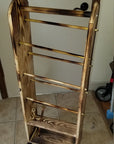 7 Skein Yarn Holder & Organizer | Wooden Yarn Rack | Knitting & Crochet Storage | Handcrafted Craft Room Decor | Yarn Spool Display