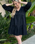 Clara Ruffled Chambray Dress