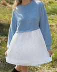 Chloe Stripe Pleated High Waist Dress