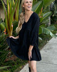 Clara Ruffled Chambray Dress