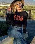 Boo Knitted Ribbed Sweater