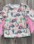 Shea Baby Longsleeve Wild Buffalo Fringe Top