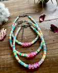 Summer anklet - colorful heishi beads