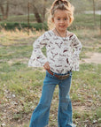 Shea Baby Bell Sleeve White Outlaw Top