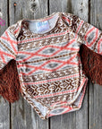 Shea Baby Brown Aztec Onesie
