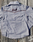 Boy’s Burgundy Square Western Shirt