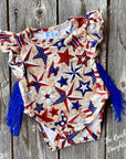 Shea Baby Patriotic Fringe Onesie